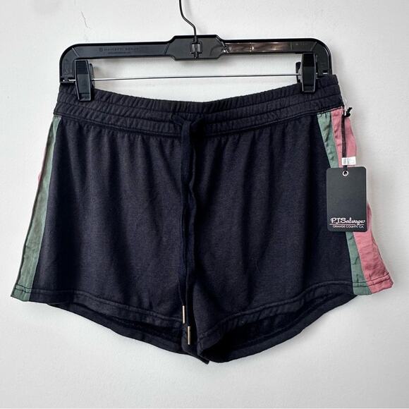 PJ Salvage Women's Loungewear Sister Satin Short Pink/Green/Slate Size Small - Picture 1 of 7